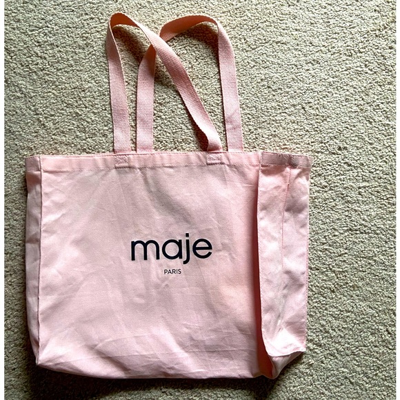 pink Maje canvas tote bag - Picture 2 of 7
